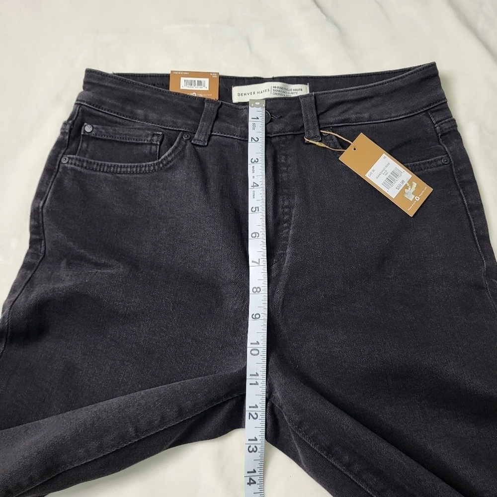 Denver Hayes High Rise Skinny Crop Jeans. Black Size 10 - Picture 12 of 13